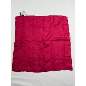 NWT bijou brigitte 100% silk red squared scarf 20.5"